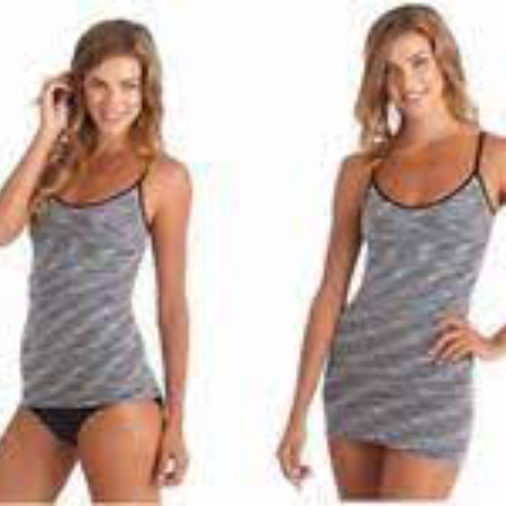 NWT $68 NEXT ATHENA GOOD KARMA MEDIUM GRAY TANKINI TOP COVER UP DRESS